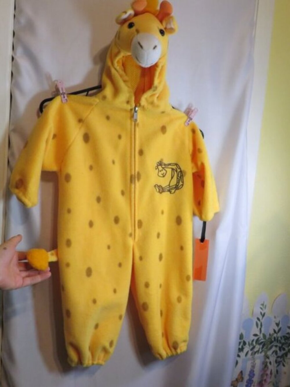 Vintage Giraffe Costume Hooded Plush Bodysuit Toddler 18-24 Months Halloween - Picture 1 of 12